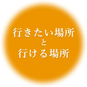 行きたい場所と行ける場所